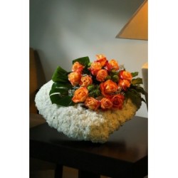 Corazon de clavel y rosa