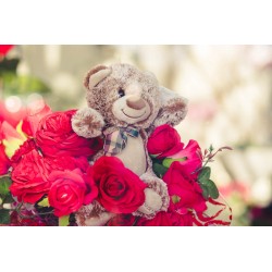 Oso de peluche marrón