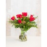 12 rosas rojas tallo largo